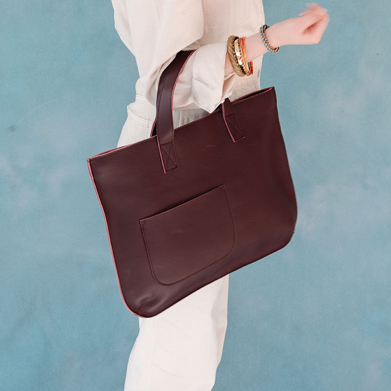 ACUYE Tote Bag Faux Lederen Hobo Bag voor Vrouwen Werk Tote Gekorfd