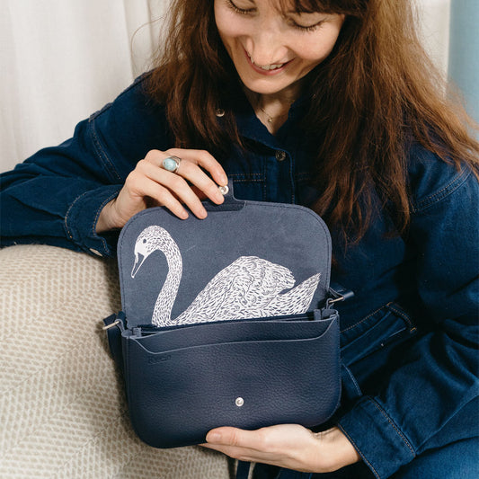 Wild Swan - Ink Blue